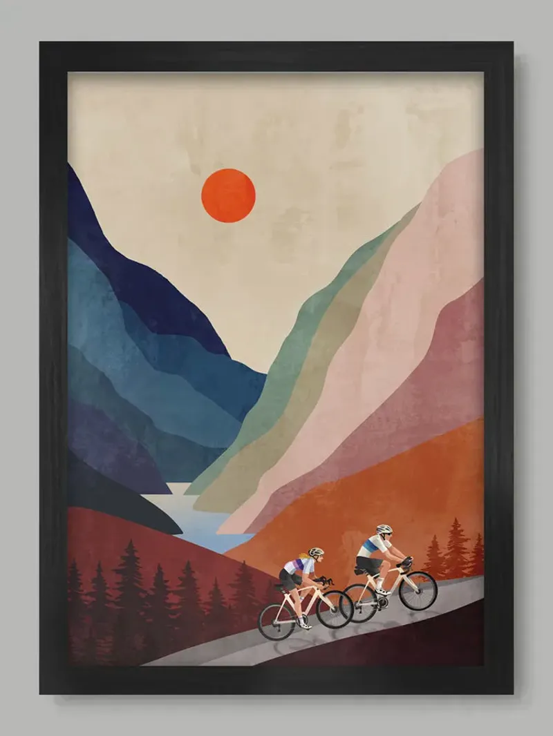 Cycling Home A3 Cycling Print